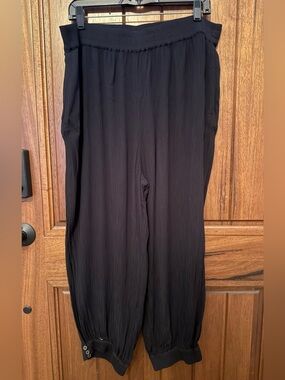 Anthropologie Hei Hei Boho Black Elastic Waist Pull-On Pants